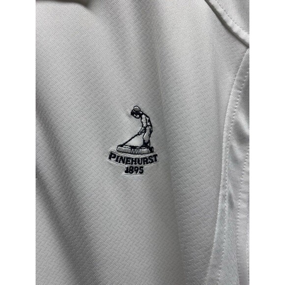 Pinehurst No.2 Putterboy Polo Shirt Men XL Solid White Performance Short Sleeve - Picture 2 of 6